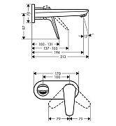 Смеситель для раковины Hansgrohe Novus 71127000S цвет Хром-4