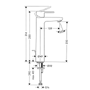 Смеситель для раковины Hansgrohe Vernis Blend 71575000 цвет Хром-1
