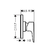 Смеситель для душа Hansgrohe Talis E 71764670 цвет Черный матовый-1