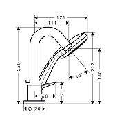 Смеситель на борт ванны Hansgrohe Logis 71313000S цвет Хром-3