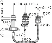 Смеситель на борт ванны Hansgrohe Logis 71313000S цвет Хром-4