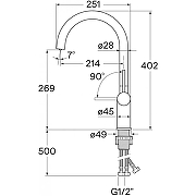 Смеситель для кухни Santek Энсо WH5A43027N001 цвет Черный матовый-1