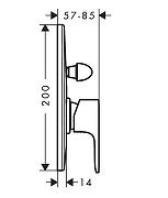 Смеситель для душа Hansgrohe Rebris S 72448000 цвет Хром-1