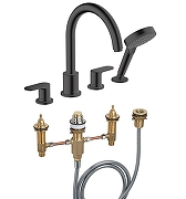 Смеситель на борт ванны Hansgrohe Vernis Blend 71456670S цвет Черный матовый