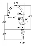 Смеситель для кухни Santek Риф WH5A44025N001 цвет Черный матовый-1