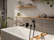 Смеситель для душа Hansgrohe Rebris E 72469670 цвет Черный матовый-1