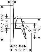 Смеситель для душа Hansgrohe Logis 71605000S цвет Хром-3