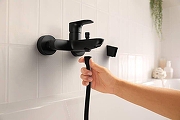 Смеситель для ванны Hansgrohe Rebris S 72443670 цвет Черный матовый-1