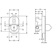 Смеситель для душа Hansgrohe Rebris S 72449670S цвет Черный матовый-3
