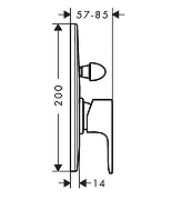 Смеситель для душа Hansgrohe Rebris E 72458000 цвет Хром-1