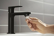 Смеситель для раковины Hansgrohe Rebris E 72559670 цвет Черный матовый-2