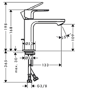 Смеситель для раковины Hansgrohe Rebris E 72559670 цвет Черный матовый-4