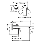 Смеситель для раковины Hansgrohe Rebris E 72568670 цвет Черный матовый-3