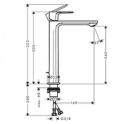 Смеситель для раковины Hansgrohe Rebris S 72580670 цвет Черный матовый-3