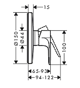 Смеситель для душа Hansgrohe Rebris S 72667670S цвет Черный матовый-3