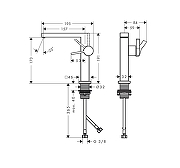 Смеситель для раковины Hansgrohe Tecturis E 73040000 цвет Хром-1