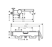 Смеситель для ванны Hansgrohe Tecturis E 73420670 цвет Черный матовый-1