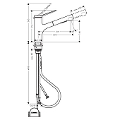Смеситель для кухни Hansgrohe Zesis 74803670 цвет Черный матовый-2