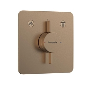 Смеситель для душа Hansgrohe DuoTurn Q 75414140 цвет Шлифованная бронза