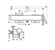 Смеситель для душа Hansgrohe Tecturis E 73620700 цвет Белый матовый-1