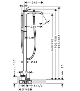 Смеситель для ванны Hansgrohe Vivenis 75445670S цвет Черный матовый-2