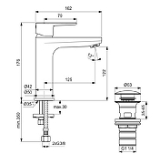 Смеситель для раковины Ideal Standard Cerafine O BD131SI цвет Серебро-1