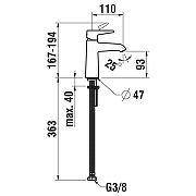 Смеситель для раковины Laufen Val HF901702100000 цвет Хром-1