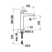 Смеситель для раковины Laufen Val HF901714100000 цвет Хром-1
