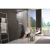 Смеситель для душа Hansgrohe RainSelect 15356400S с термостатом цвет Хром Белый-3