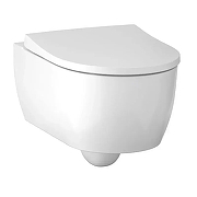 Унитаз с инсталляцией Geberit iCon 500.300.82.1 цвет Белый с сиденьем Микролифт и клавишей смыва цвет Черный матовый-1