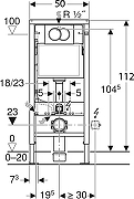 Инсталляция для унитаза Geberit Duofix 458.149.21.2 с клавишей смыва цвет Хром глянцевый-4