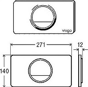 Кнопка смыва для инсталляции Viega Visign for Style 654504 цвет Хром-1