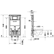 Инсталляция для унитаза Duravit DuraSystem WD1021000060 без клавиши смыва-1