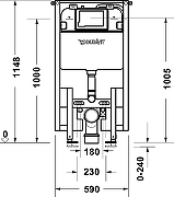 Инсталляция для унитаза Duravit DuraSystem WD1039000060 без клавиши смыва-3