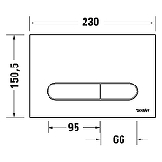 Кнопка смыва для инсталляции Duravit DuraSystem WD5009011000/WF5100011010 цвет Белый-1