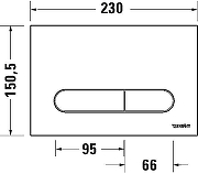 Кнопка смыва для инсталляции Duravit DuraSystem WD5009011000 цвет Белый-1