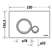 Кнопка смыва для инсталляции Duravit DuraSystem WD5010021000/WF5120021010 цвет Хром-1