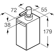 Дозатор для жидкого мыла Roca Rubik 816841024 цвет черный матовый-2