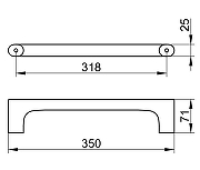 Поручень Keuco Edition 400 11507210000 цвет нержавеющая сталь шлифованная-1