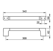 Поручень Keuco Collection Moll 12707350000 цвет титан черный шлифованный-1