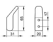 Крючок Keuco Collection Moll 12715350000 цвет титан черный шлифованный-1