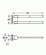 Полотенцедержатель Grohe Selection 41219KF0 цвет черный матовый-2
