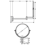 Косметическое зеркало Hansgrohe AddStoris 41791990 цвет золото полированное-1