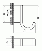Крючок Grohe Selection 41216KF0 цвет черный матовый-2