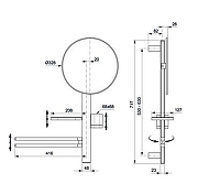 Косметическое зеркало Ideal Standard Alu+ BD588RO цвет розовое золото-1
