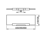 Стеклянная полка Keuco Plan 14910005500 цвет прозрачный-2