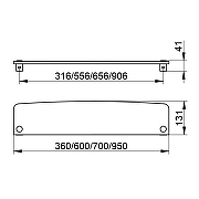 Стеклянная полка Keuco Elegance 11610005300 цвет прозрачный-2