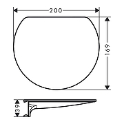 Полка Hansgrohe WallStoris 27915670 цвет черный матовый-1