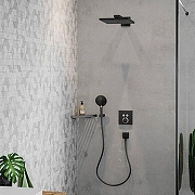 Металлическая полка Hansgrohe AddStoris 41741340 цвет черный хром шлифованный-3