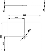 Стальной поддон для душа Bette BetteFloor 90х80 8751-000AS цвет Белый-3